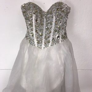 Silver sequin dress